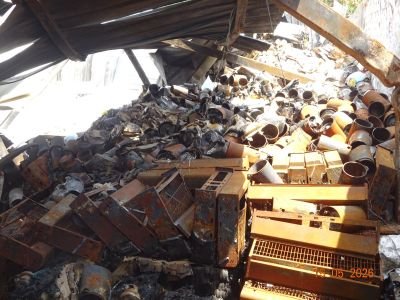Fire Affected Stock of Home Appliances